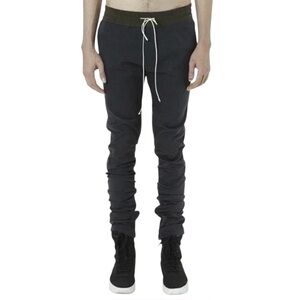 RARE Fear Of God 4th Collection Black Drawstring Slim Ankle Zipper Pants small